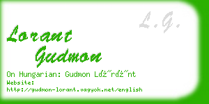 lorant gudmon business card